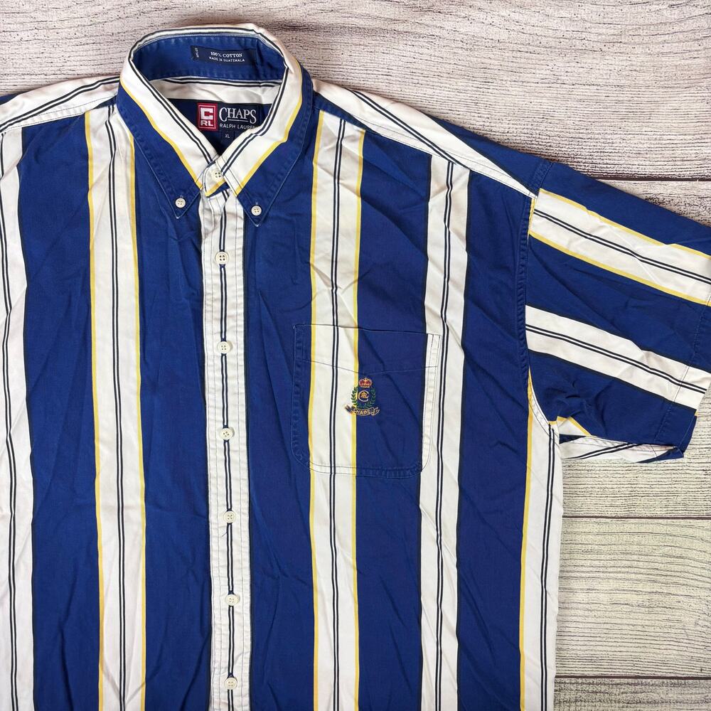 Vintage 1990s Chaps Ralph Lauren Striped Button Up Shirt